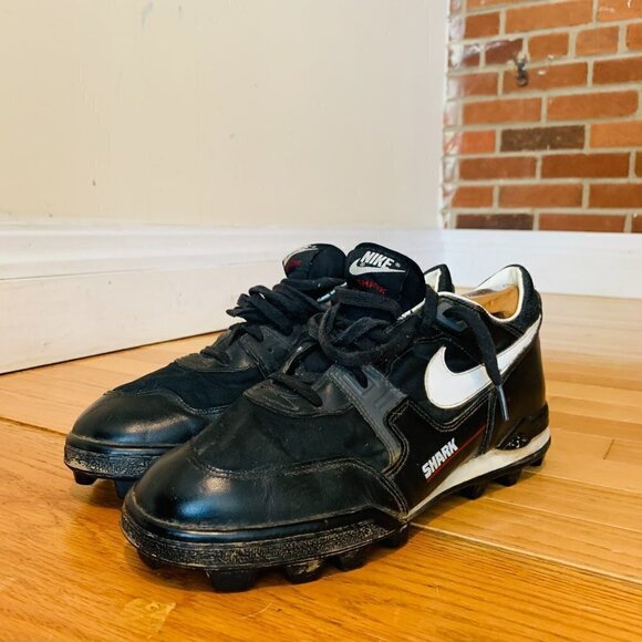 Vintage 1991 Nike Grid Shark Football Cleats Size 10.5 main image 10